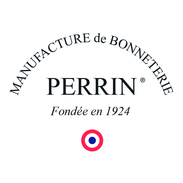 Log de La Manufacture Perrin. Chaussetterie et collanterie fondée en 1924 en Bourgogne