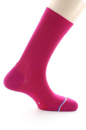 Chaussettes fil d'écosse supérieur Pigalle - 39/40, Fushia