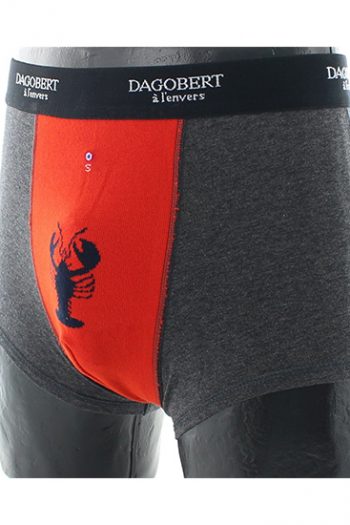 Boxer homard anthracite et rouille de la marque Dagobert à l'envers