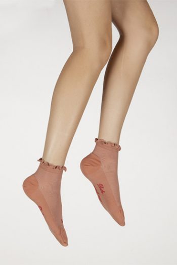 Chaussettes courtes femme en soie à côtes thermorégulante. De la marque Berthe Aux Grands Pieds. Fabrication exclusivement française