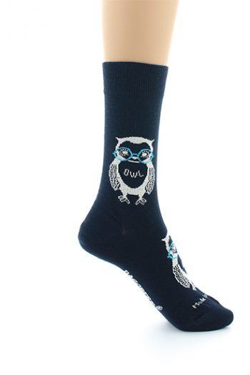 Chaussettes coton Hibou - 43/46, Marine