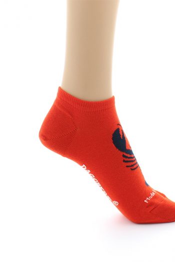 Socquettes en coton fantaisie homard de la marque Dagobert à l'envers. Disponible en 6 coloris. Fabrication 100% française.