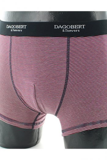 Boxer rayés rouge et marine