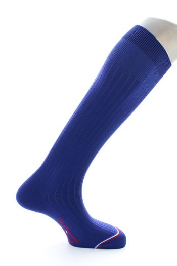 Chaussettes hautes laine et soie "Odéon". Se décline en 6 coloris. De la marque La Chaussette Française. Fabriqué exclusivement en France.