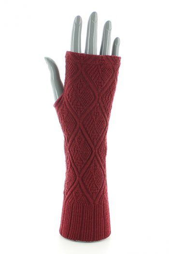 Mitaines laine coton bio - Rouge