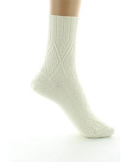 chaussettes femme en pur laine bio motif nordiste made in france