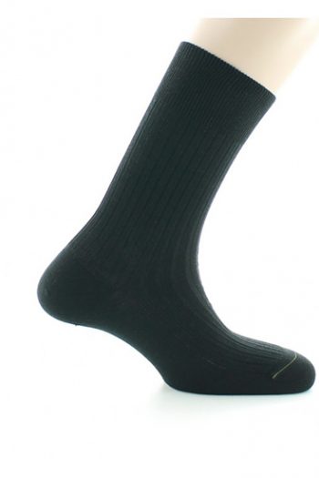 Chaussettes homme en pur laine bio à côtes made in france