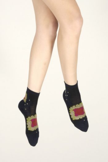 Chaussettes Courtes Nénuphar de la marque Berthe Aux Grands Pieds. Modèle en laine et coton. Fabrication exclusivement française.