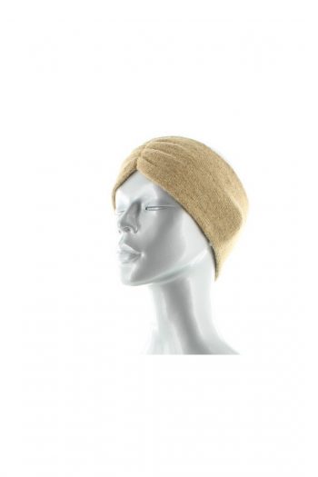 Bandeau en laine baby alpaga, doux et chaud. Disponible en beige, noir et gris clair. De la marque Perrin 1924. Fabrication Française