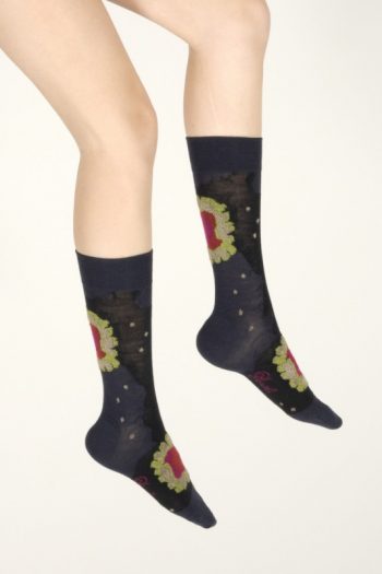 Chaussettes Nénuphar de la marque Berthe Aux Grands Pieds. Modèle en laine et coton. Fabrication exclusivement française.
