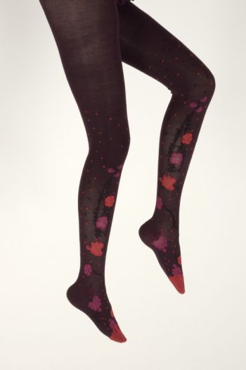 Collants en coton Couleurs d'Automne, chauds et confortables, aux finitions mains. De la marque Berthe Aux Grands Pieds. Fabrication 100% française