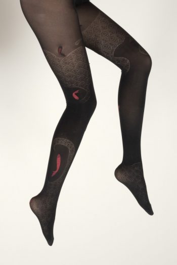 Collants Vagues noires Poissons Rouges