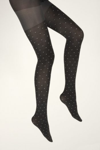 Collants 60 Deniers Noir Plumetis
