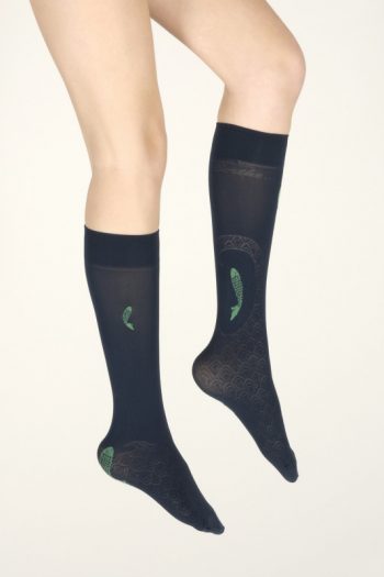 Mi-Bas Vagues Marines Poissons Verts