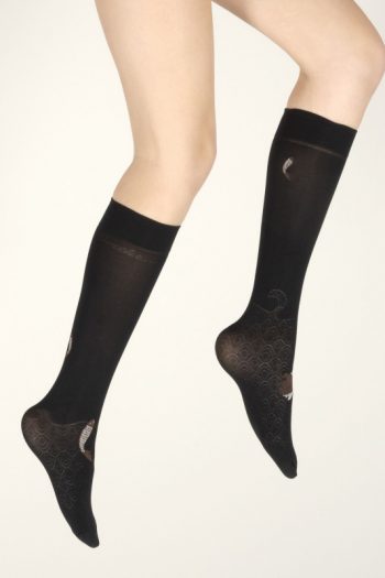 Mi-Bas Vagues Noires Poissons Marrons