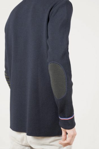 Pull Marin Rayures Asymétriques Marine Kaki