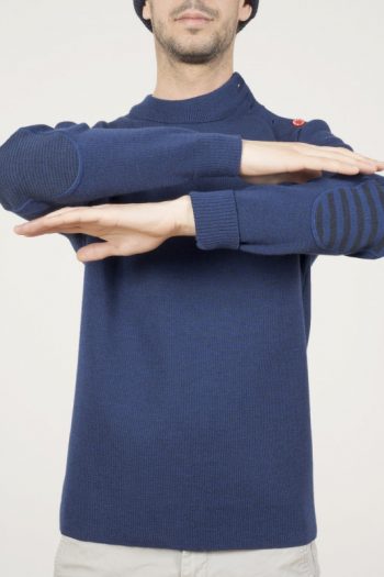 Pull Marin Rayures Asymétriques bleu royal