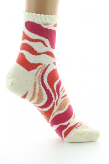 Chaussettes Courtes Vagues Terracotta. Fabrication Française par La Manufacture Perrin.