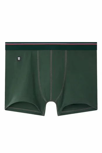 Boxer en Lyocell Samuel Vert Sapin, de la marque Le Slip Français. Fabrication française entre Le Gard (30) et la Loire (42).