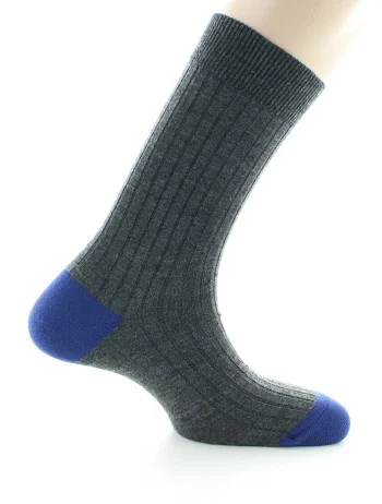 Chaussettes talons pointes colorés laine