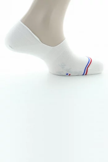 Protège Pieds Coton Grenelle Blanc de la marque La Chaussette Française. Une fabrication exclusivement française par La Manufacture Perrin