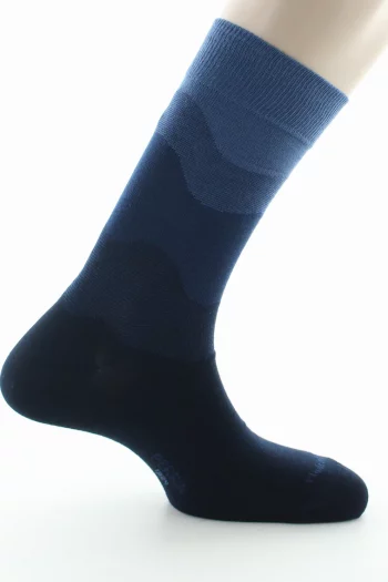Chaussettes Coton Dégradé Marine. Existe en 4 coloris De la marque Perrin 1924, de fabrication exclusivement française en Bourgogne (71).
