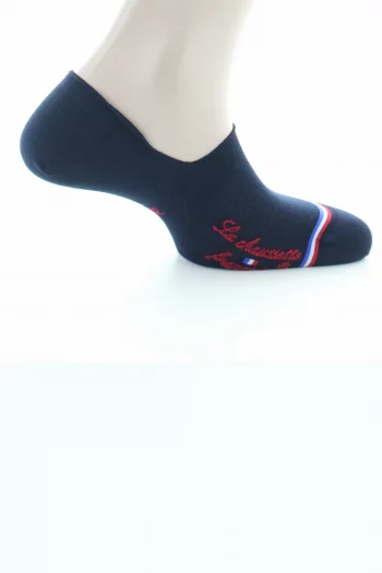 Protège Pieds Coton Grenelle Marine de la marque La Chaussette Française. Une fabrication exclusivement française par La Manufacture Perrin