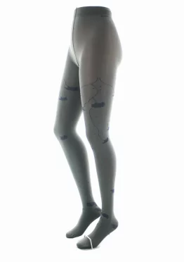 Collants 40D Albizia Kaki et Marine semi opaque. De la marque Berthe Aux Grands Pieds. Fabrication exclusivement française.
