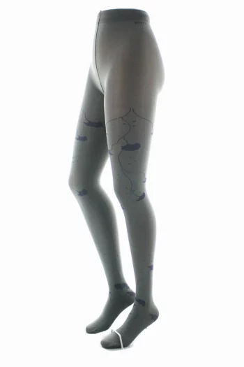 Collants 40D Albizia Kaki et Marine semi opaque. De la marque Berthe Aux Grands Pieds. Fabrication exclusivement française.