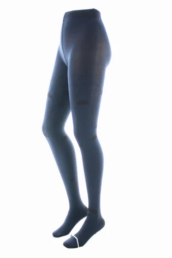 Collants 40D Albizia Marine et noir semi opaque. De la marque Berthe Aux Grands Pieds. Fabrication exclusivement française.