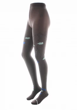 Collants 40D Albizia Marron et Bleu semi opaque. De la marque Berthe Aux Grands Pieds. Fabrication exclusivement française.