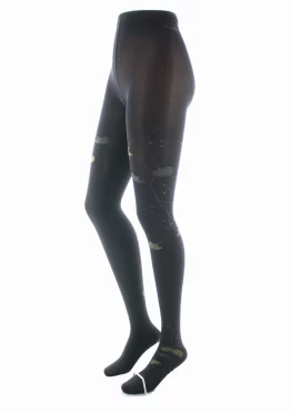 Collants 40D Albizia Noir et Kaki semi opaque. De la marque Berthe Aux Grands Pieds. Fabrication exclusivement française.