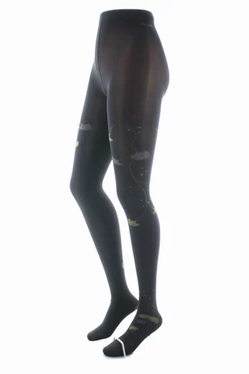Collants 40D Albizia Noir et Kaki semi opaque. De la marque Berthe Aux Grands Pieds. Fabrication exclusivement française.