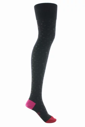 Jambières en coton et aux motifs taches de léopard sur fond noir. De la marque Berthe Aux Grands Pieds. Fabrication 100% française