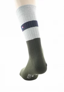 Chaussettes à côtes pour homme en laine Perrin Kaki – Image 4