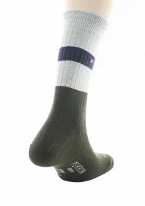 Chaussettes à côtes pour homme en laine Perrin Kaki – Image 3