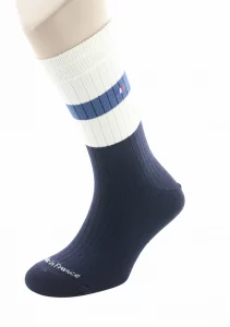 Chaussettes à côtes pour homme en laine Perrin Bleu – Image 5