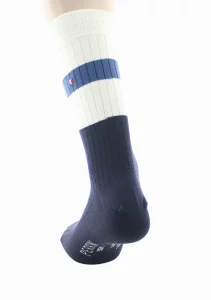 Chaussettes à côtes pour homme en laine Perrin Bleu – Image 4