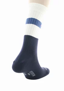 Chaussettes à côtes pour homme en laine Perrin Bleu – Image 3