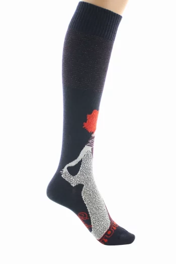 Chaussettes hautes La Femme 1900 de la marque Berthe Aux Grands Pieds. Tricotées en laine et en coton. Fabrication exclusivement française.