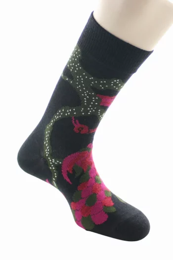 Chaussettes homme en laine le Paon de la marque Berthe Aux Grands Pieds. Tricotées en laine et coton. Fabrication exclusivement française.