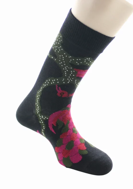 Chaussettes homme en laine le Paon de la marque Berthe Aux Grands Pieds. Tricotées en laine et coton. Fabrication exclusivement française.