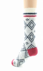 Chaussettes Jacquard Laine Alpaga Blanc – Image 4