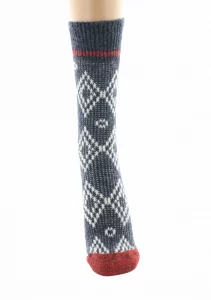 Chaussettes Jacquard Laine Alpaga Marine – Image 2