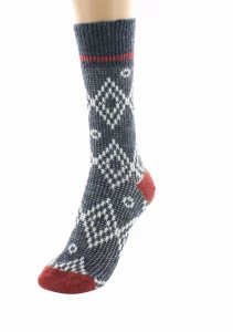 Chaussettes Jacquard Laine Alpaga Marine – Image 5