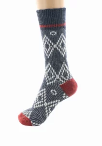 Chaussettes Jacquard Laine Alpaga Marine – Image 4