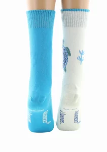 Chaussettes Réversibles Tortue Ecru Bleu – Image 5