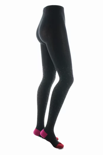 Collants en coton Léopard, chauds et confortables, aux finitions mains. De la marque Berthe Aux Grands Pieds. Fabrication 100% française