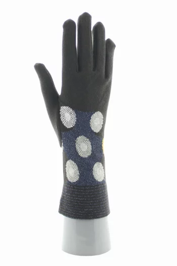 Gants en coton aux motifs de fleurs graphiques. De la marque Berthe Aux Grands Pieds. Fabrication exclusivement française.