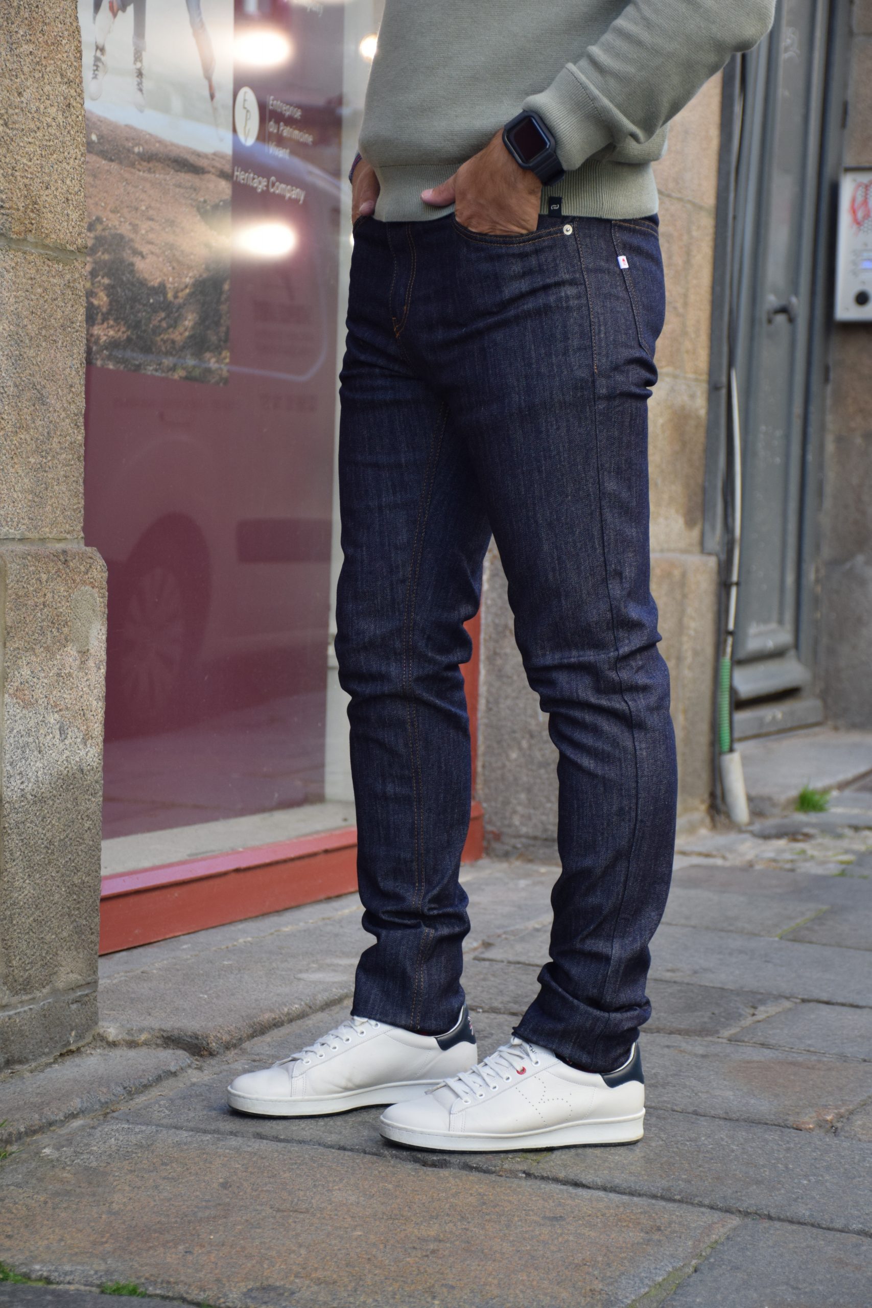 Jean 1083 - Jean Slim 104N indigo brut filidenim flex Homme